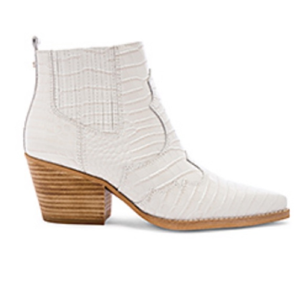 White Croc Booties